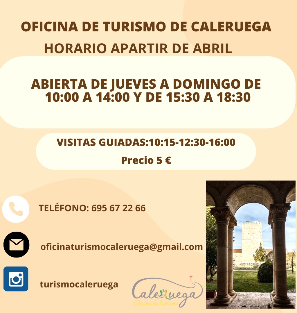 HORARIOS OFICINA DE TURISMO ABRIL 2025